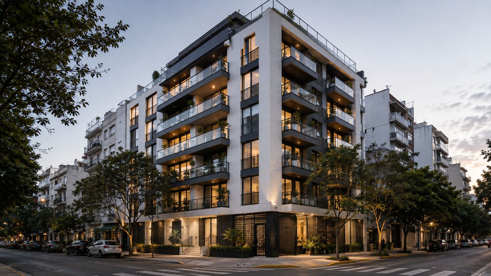 Edificio residencial moderno administrado por Grupo Insitu